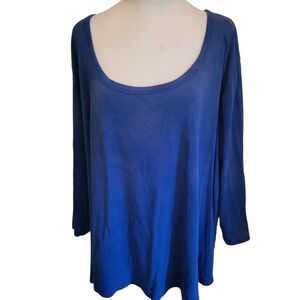 Lane Bryant Plus Long Sleeve Tee Blue sz 34/36